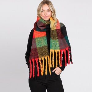 Multicolor Plaid Scarf